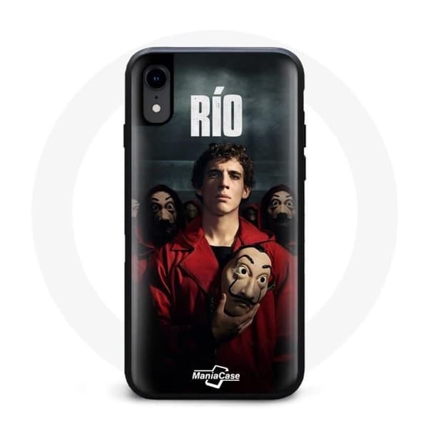 Telefoncover - La casa de papel - Iphone XS - Sort - Blød - Stødbeskyttelse Röd