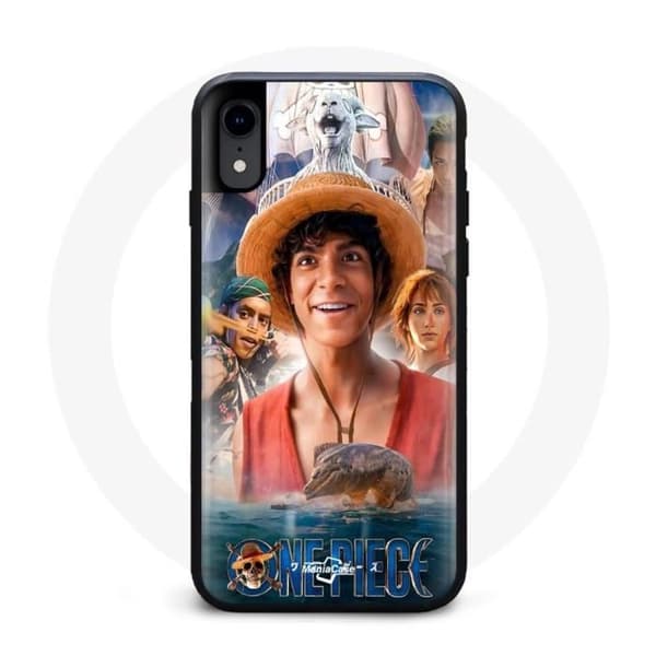 Coque - Maniacase - Iphone X - One Piece Luffy - Silikone - Blød svart