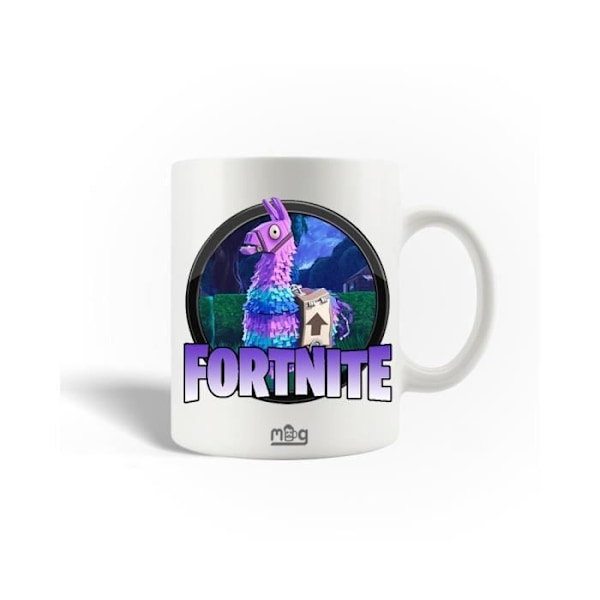 Mugg i keramik - Fortnite - Lama - 30 cl - Vit - Diskmaskinssäker
