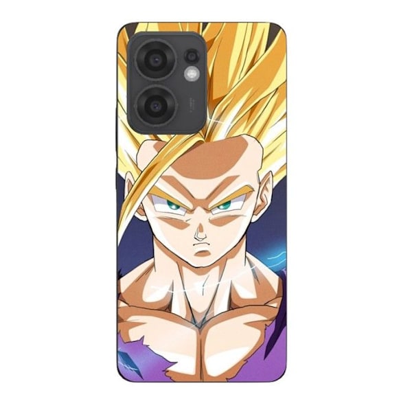 Coque Maniacase för Oppo Reno 13F Dragon ball z sangoku Blont hår Svart