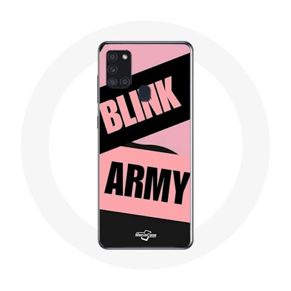 Coque för Samsung Galaxy A21S BTS ARMY och Blackpink Blink Rose Noir