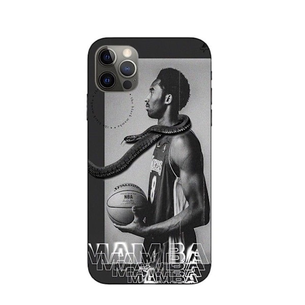 Coque Maniacase för Iphone 13 pro max Kobe Bryant NBA black mamba mentality svart