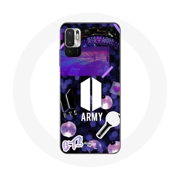Coque för Xiaomi Redmi Note 10T 5G Bangtan Sonyeondan BTS-logotyp Armé Bomb Ljusstav