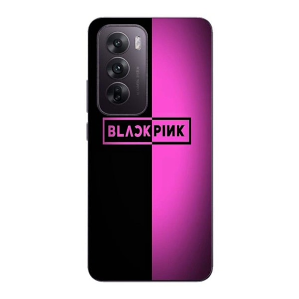 Mobilskal - Maniacase - Oppo Reno 12 5G - Svart och rosa - Silikon - Mjuk Svart