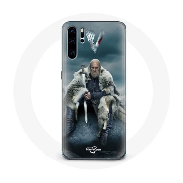Cover til Huawei P30 - Vikings - Ragnar Lothbrok - Grå - Stiv - Beskyttelse Grå