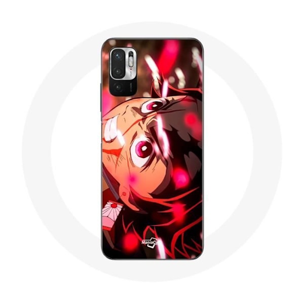 Skyddsfodral för Xiaomi Redmi Note 10 5G Tanjiro Demon Slayer Kimetsu no Yaiba i ilska