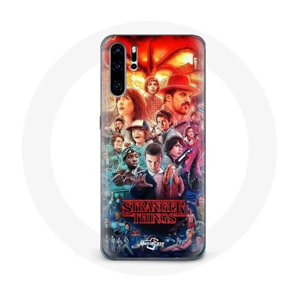 Coque för Huawei P30 Stranger Things Teaser Säsong 4 Affisch Karaktärer Konst