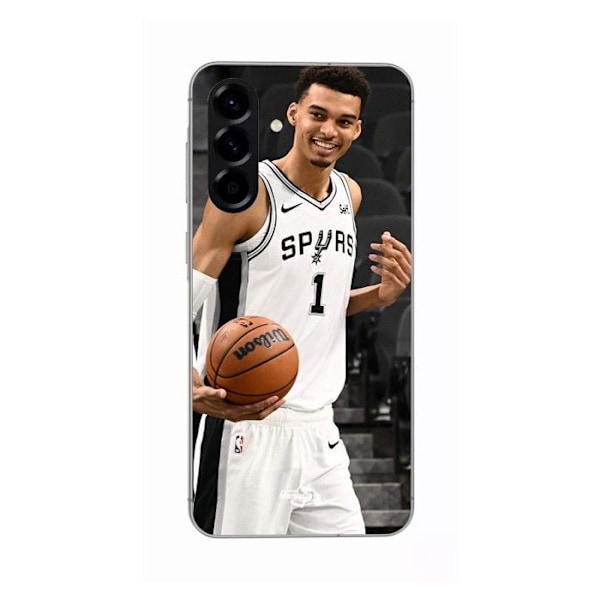 Coque - Maniacase - Samsung Galaxy A56 - Silikon - Mjuk - Victor Wembanyama Spurs Svart