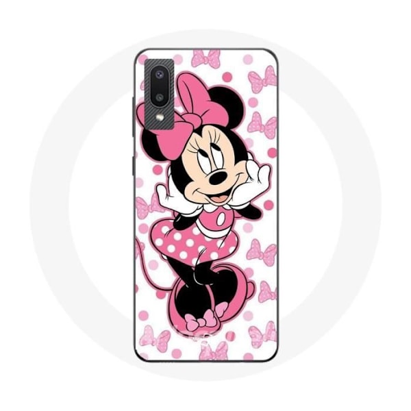 Skyddsfodral för Samsung Galaxy A02 Minnie Mouse Sött rosa tecknat