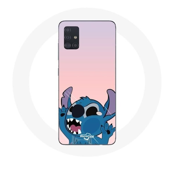 Coque - Maniacase - Galaxy A51 - Souple - Rosa - Mönster Stitch Rosa