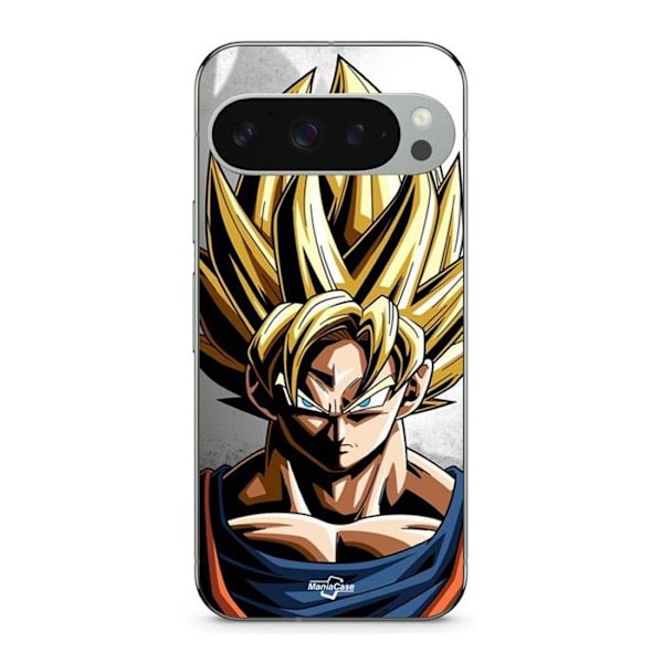 Coque - MANIACASE - Google Pixel 9 Pro - Goku Dragon Ball Z - Mjuk - Svart Svart