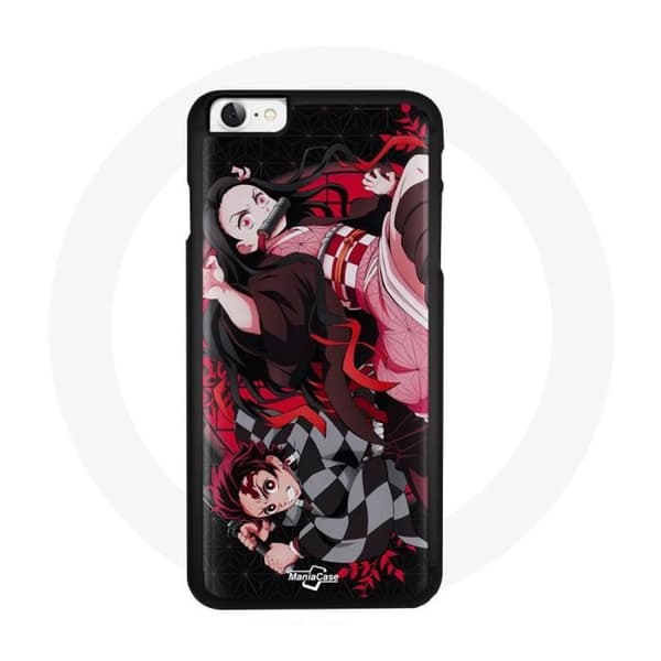 Cover - Maniacase - Iphone 7 - Blød - Sort - Demon Slayer Tanjiro Nezuko