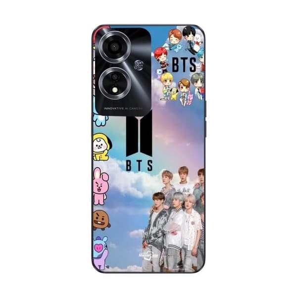 Coque - Maniacase - Oppo A59 5G - Kpop BTS - Blød - Sort
