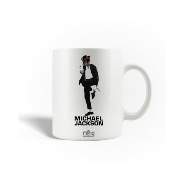 Keramikmugg - Michael Jackson - Dansa - 30cl - Diskmaskinskompatibel - Vit