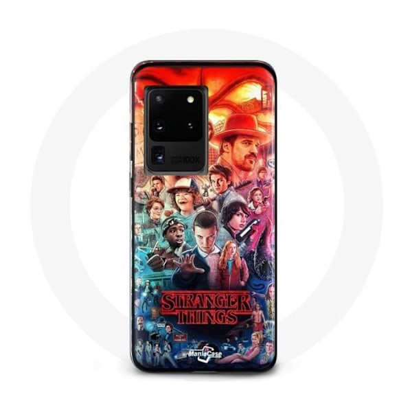 Coque för Samsung Galaxy S20 Ultra Stranger Things Teaser Säsong 4 Affisch Karaktärer Art