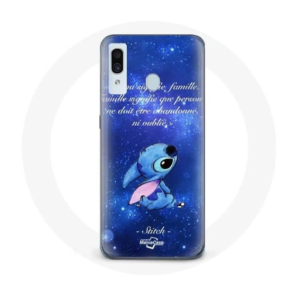 Coque för Samsung Galaxy A20e Stitch Ohana Citat