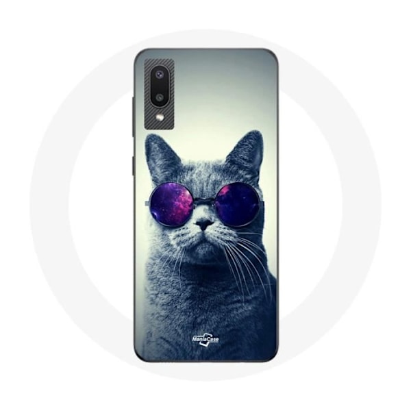 Coque för Samsung Galaxy A02 Katt glasögon Stil