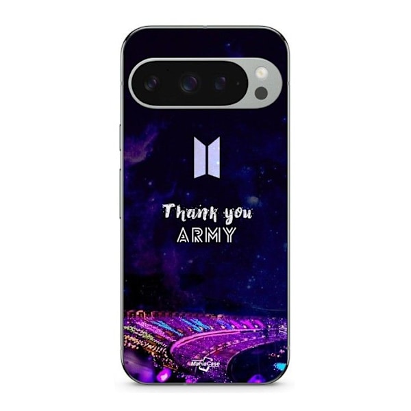 Coque - MANIACASE - Google Pixel 9 Pro - Silikon - Mjuk - BTS armé Svart