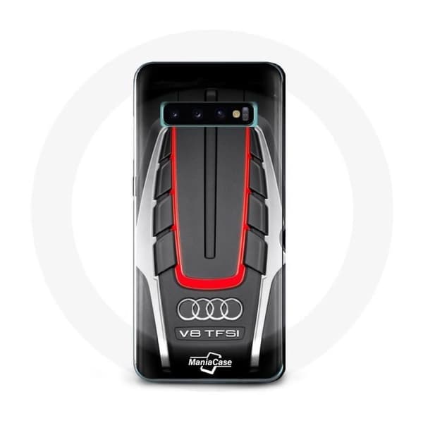 Samsung Galaxy S10 Edge - Audi S8 Logo Punainen Kuori