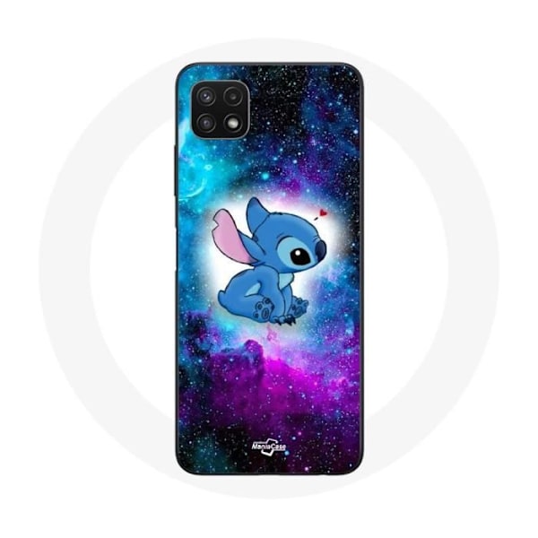 Coque - Maniacase - Galaxy A22 5G - Stitch Ohana - Färgglad - Mjuk Färgad