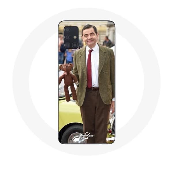 Coque - Maniacase - Samsung Galaxy A71 - Musta - Pehmeä - Mr Bean Svart