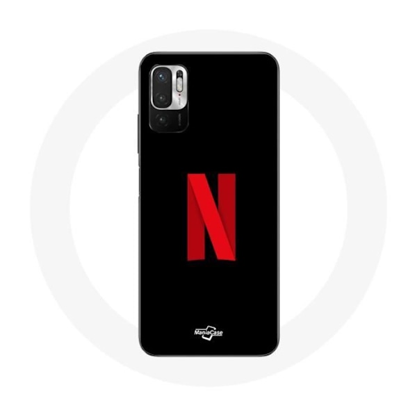 Coque - Xiaomi - Redmi Note 10 5G - Mjuk - Skydd - Rött Netflix-logotyp på svart röd svart