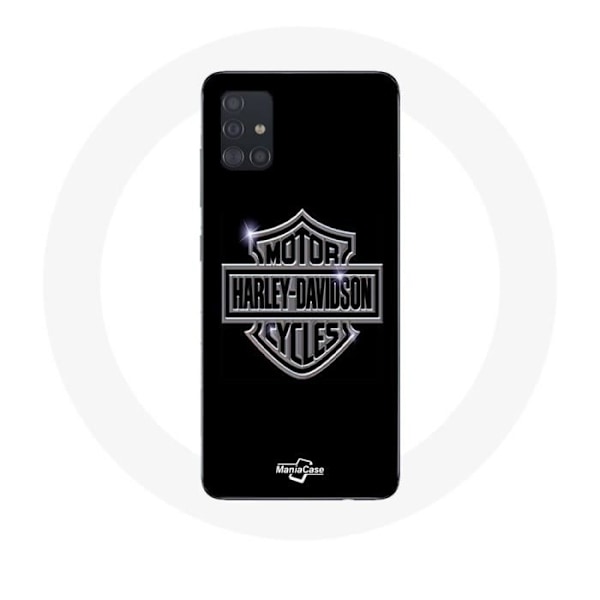 Coque - Maniacase - Samsung Galaxy A51 5G - Svart - Flexibel - Harley Davidson-logotyp Svart