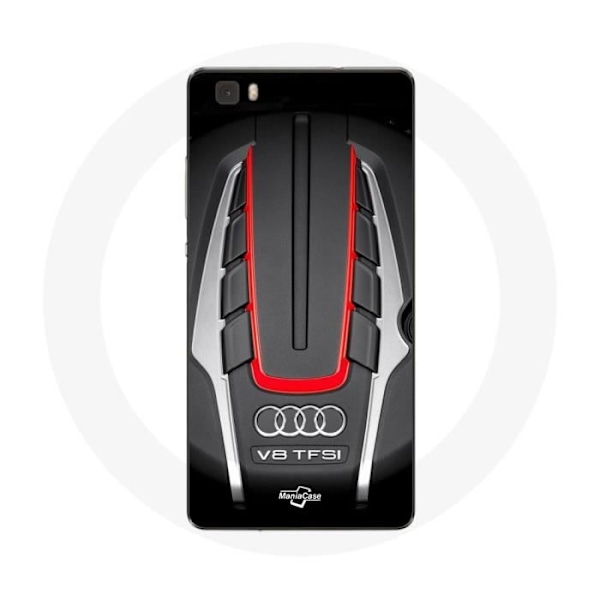 Skyddsfodral för Huawei P8 Lite Audi S8 Röd logotyp