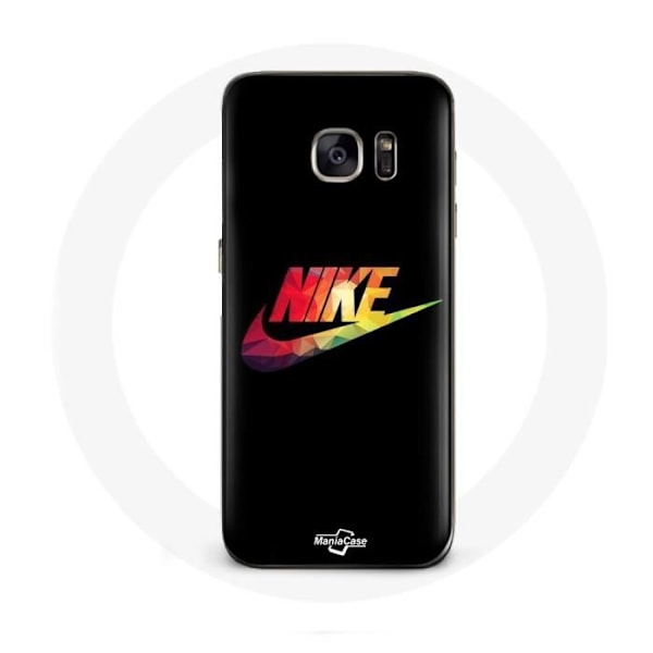 Coque för Samsung Galaxy S6 edge Nike-logotyp Färg svart bakgrund