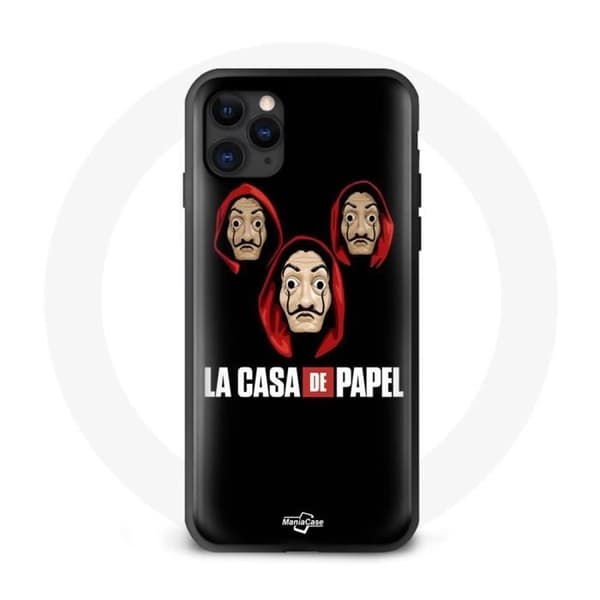 Coque Iphone 11 - La Casa de Papel - Masker - Mjuk - Stötskydd - Svart