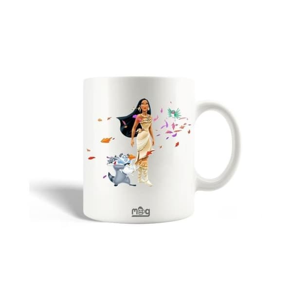 Mugg - Pocahontas - Keramik - 30cl - Diskmaskinssäker - Vit