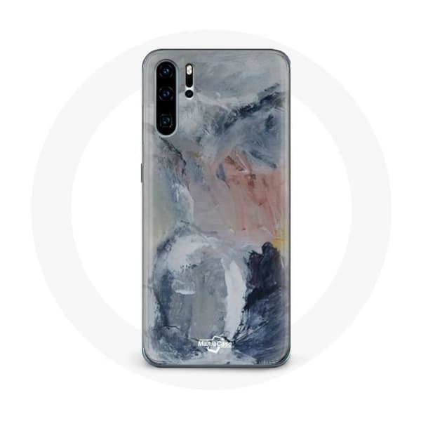 Cover til Huawei P30 - MANIACASE - Abstrakt tekstur - Blød - Grå - Beskyttelse Grå