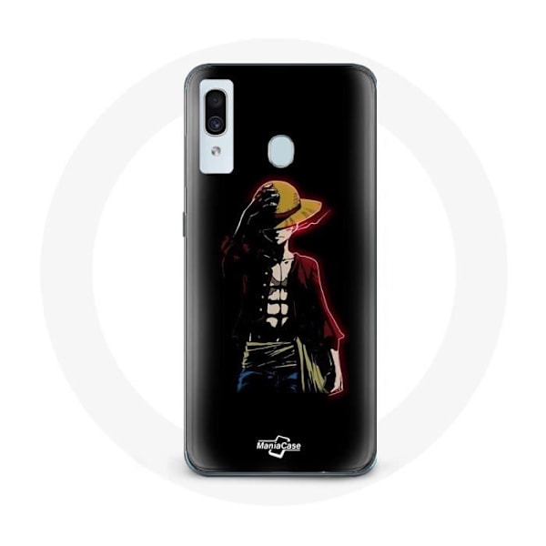 Coque - Maniacase - Samsung Galaxy A40 - One Piece Manga Anime Luffy - Silikon - Mjuk svart