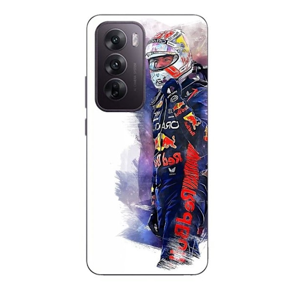 Telefonfodral - Maniacase - Oppo Reno 12 5G - Silikon - Mjuk - F1 Konsttapet Svart