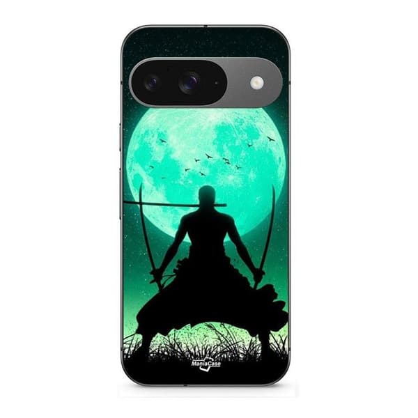 Cover til Google Pixel 9 Roronoa Zoro Triple Sword Full Moon svart