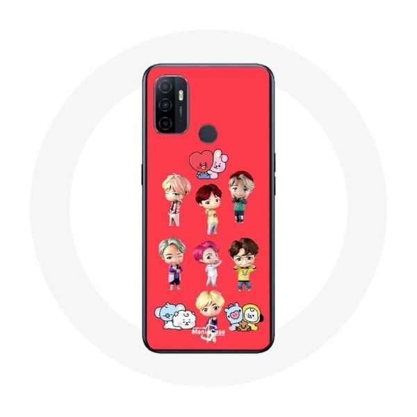 Coque för Oppo A53 BTS TinyTAN Animation BT21 Affisch