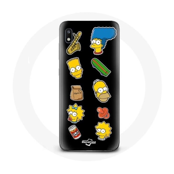 Coque - Simpsons - Samsung Galaxy A10 - Mjuk - Svart - Smartphone-skydd Svart