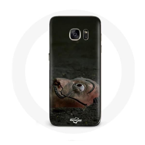 Coque - La casa de papel - Samsung Galaxy S6 Edge - Blød - Sort - Dali-maske