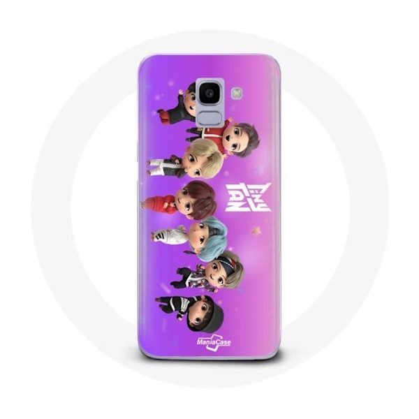 Coque för Samsung Galaxy A8 2018 BTS TinyTAN Animation Affisch RM Jin Suga J-Hope Jimin Jungkook Och V Mic Drop Dansa