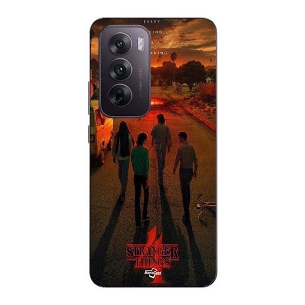 Coque För Oppo Reno 12 5g Stranger Things Säsong 4 Maniacase Svart