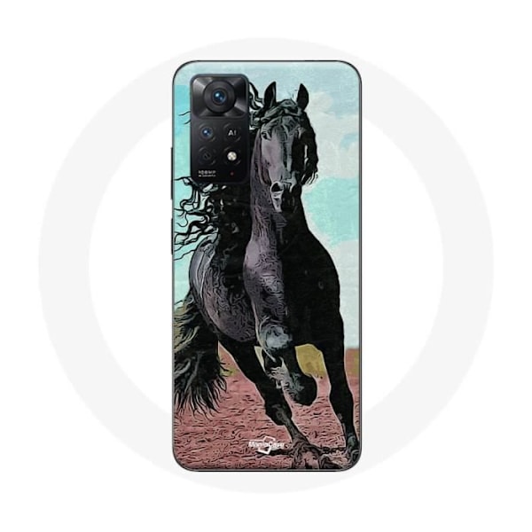 Fodral - Maniacase - Redmi Note 11 Pro 5G - Frizisk Häst - Silikon - Mjuk svart