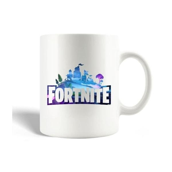 Mugg i keramik med Fortnite-logotyp i flerfärgad design