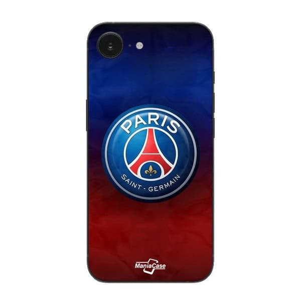 Coque Maniacase til iPhone 16E PSG-logo i farver Svart
