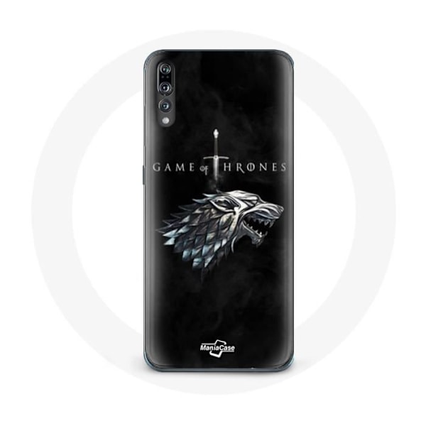 Skyddsskal - Game of Thrones - Huawei P20 Pro - Logo av huset Stark - Flexibelt - Svart