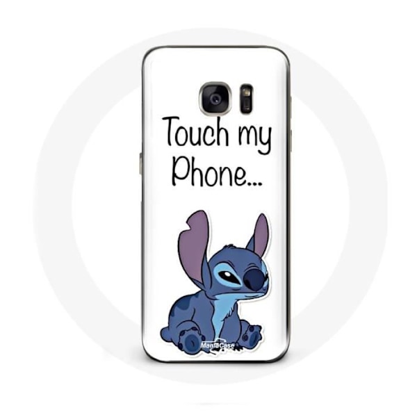 Coque för Samsung Galaxy S6 edge Lilo och Stitch söt vit bakgrund