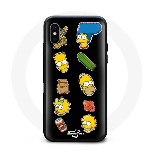 Coque - Bart Simpson - Iphone XS max - Blød - Gul - Unisex Gul