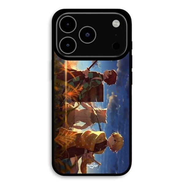 Coque Pour iPhone 17 Pro Max Tanjiro Inosuke ja Zenitsu Maniacase Svart