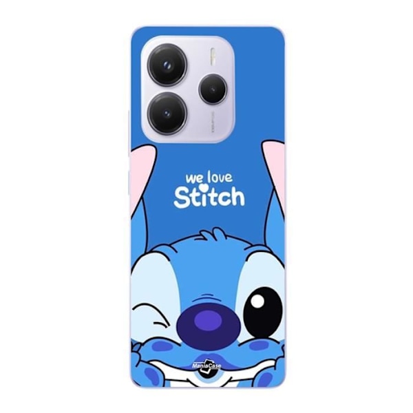 Coque - Xiaomi - Redmi Note 14 5G - Stitch - Söt - Mjuk - Blå Blå