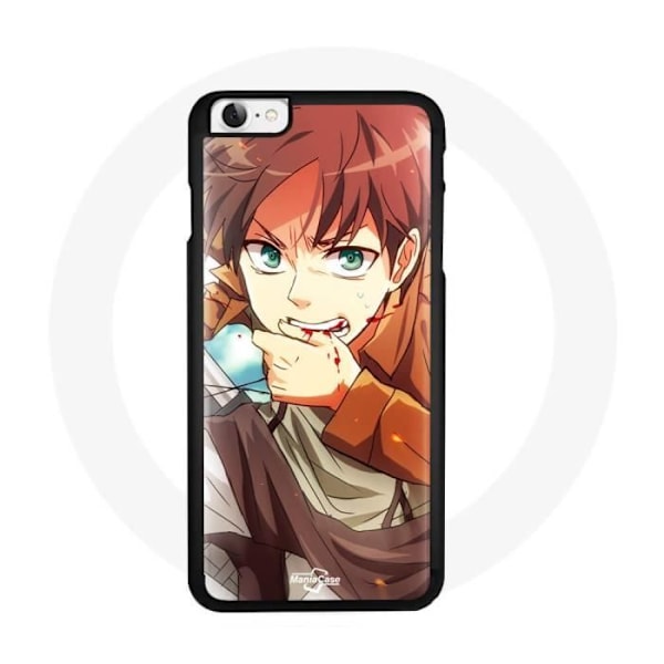Coque Iphone 4 - Maniacase - Eren Attack on Titan - Flexibel - Svart - Anime