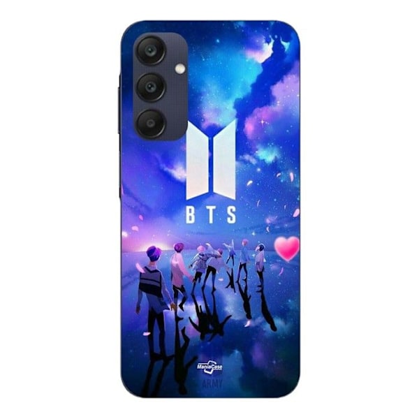 Coque - Maniacase - Samsung Galaxy A25 - Svart - Flexibel - BTS Grupp Symbol Armé